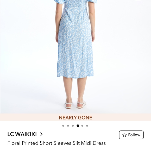 *NEW*‎ Blue Floral Midi Dress - Picture 6 of 9